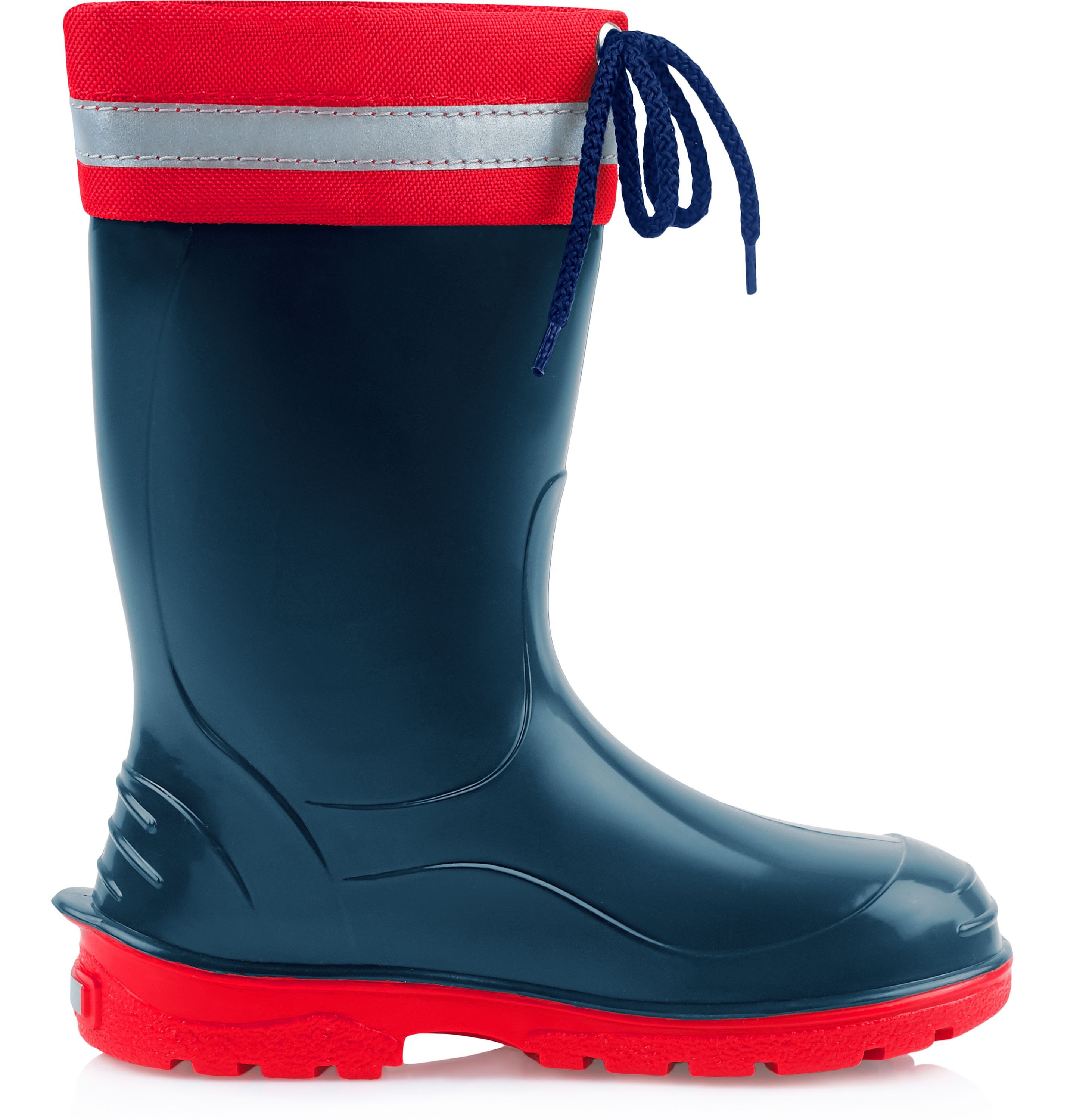 Ladeheid lange Regenschuhe für Mädchen und Jungen LA-972 Gummistiefel Kinder mit Stulpe zum Schnüren