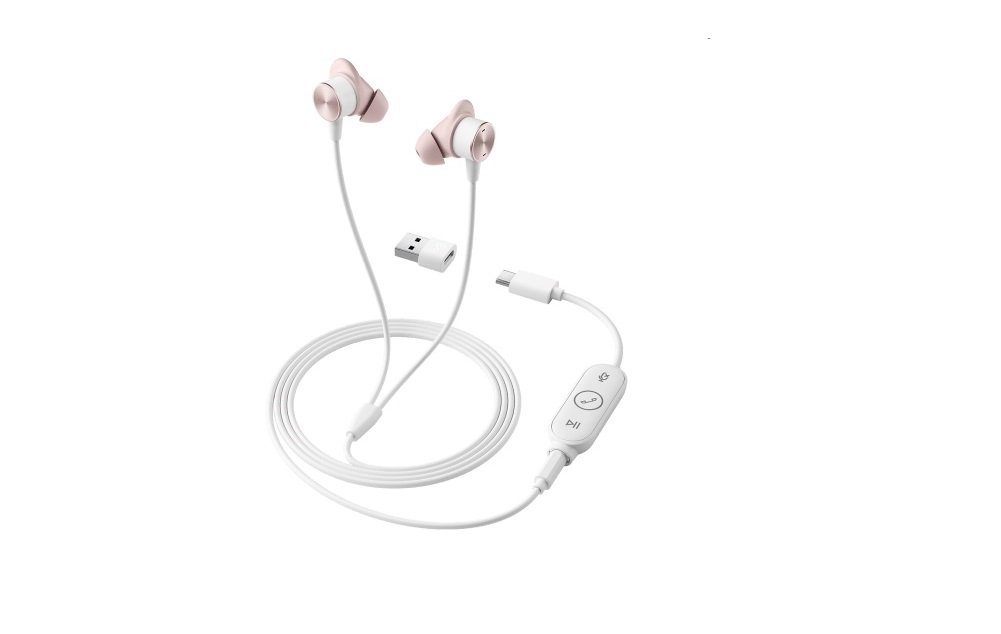 Logitech Zone Wired Earbuds In-Ear Kopfhörer USB-C,3,5mm, Verbindung USB-A In-Ear-Kopfhörer