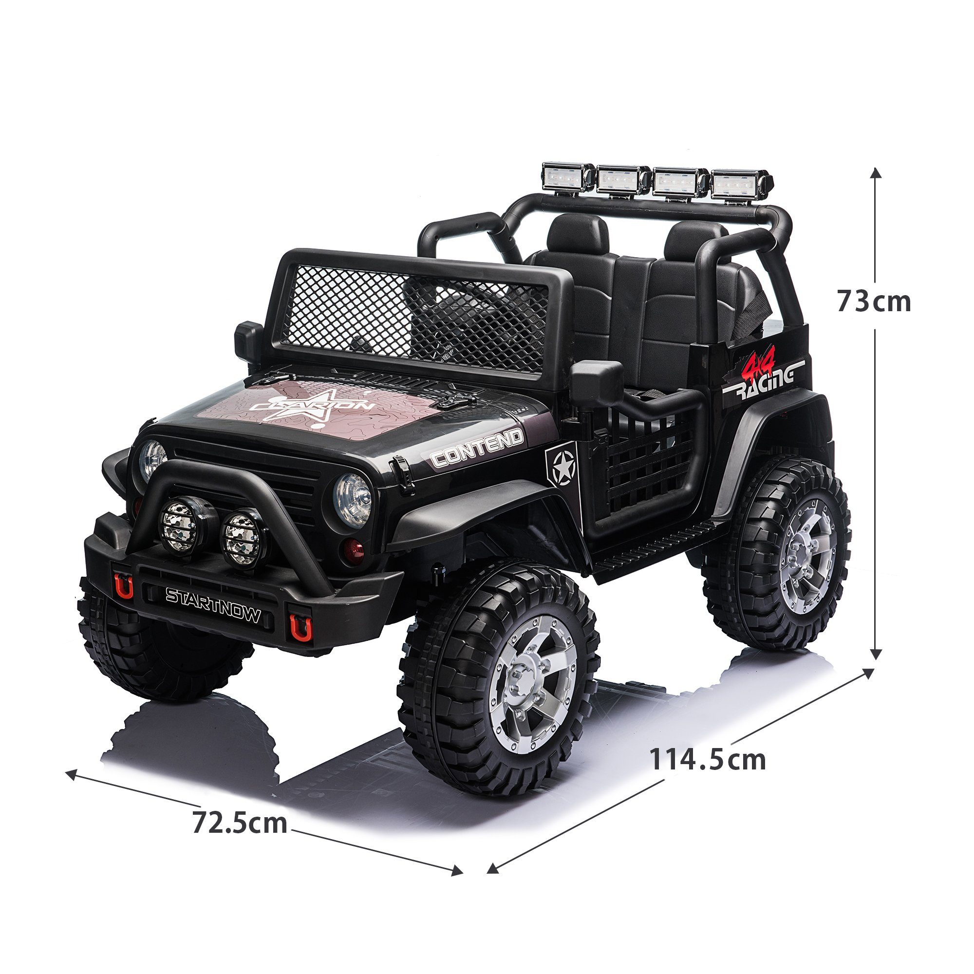Elektro-Kinderauto, Belastbarkeit 50,00 kg, Kinder Elektroauto mit USB, AUX und Bluetooth inkl. Ferndienung, 2x45W