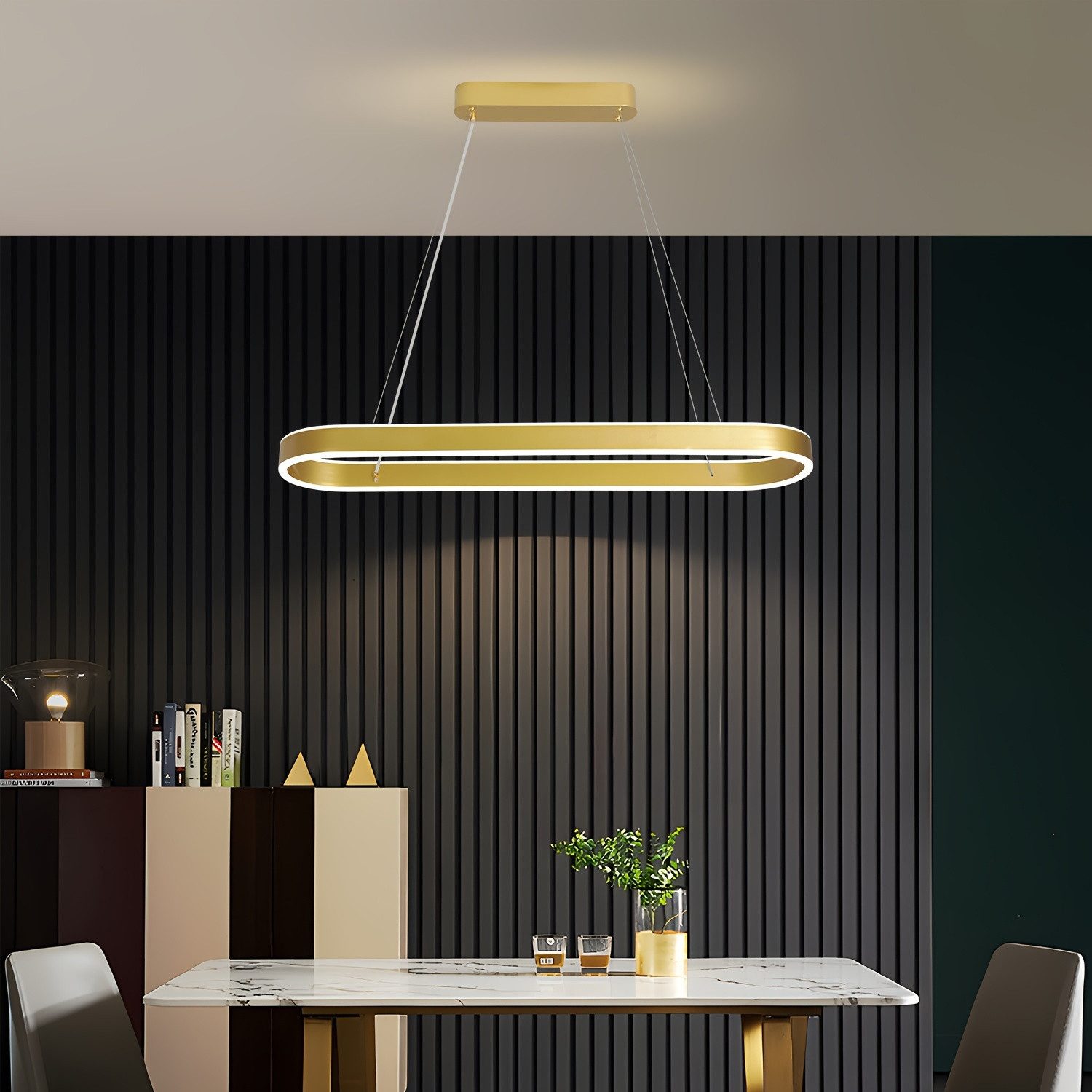 JDONG LED Deckenleuchte Moderne Metall Hängeleuchte, günstig online kaufen