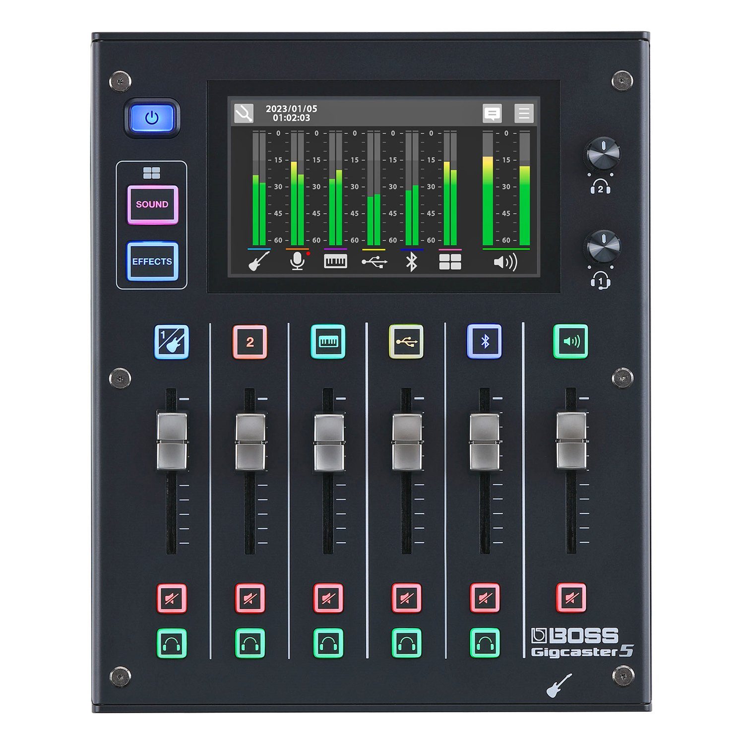 Boss by Roland Mischpult Boss GCS-5 Gigcaster Audio Streaming Mixer, (Mixer), All-In-One USB-Interface-Lösung
