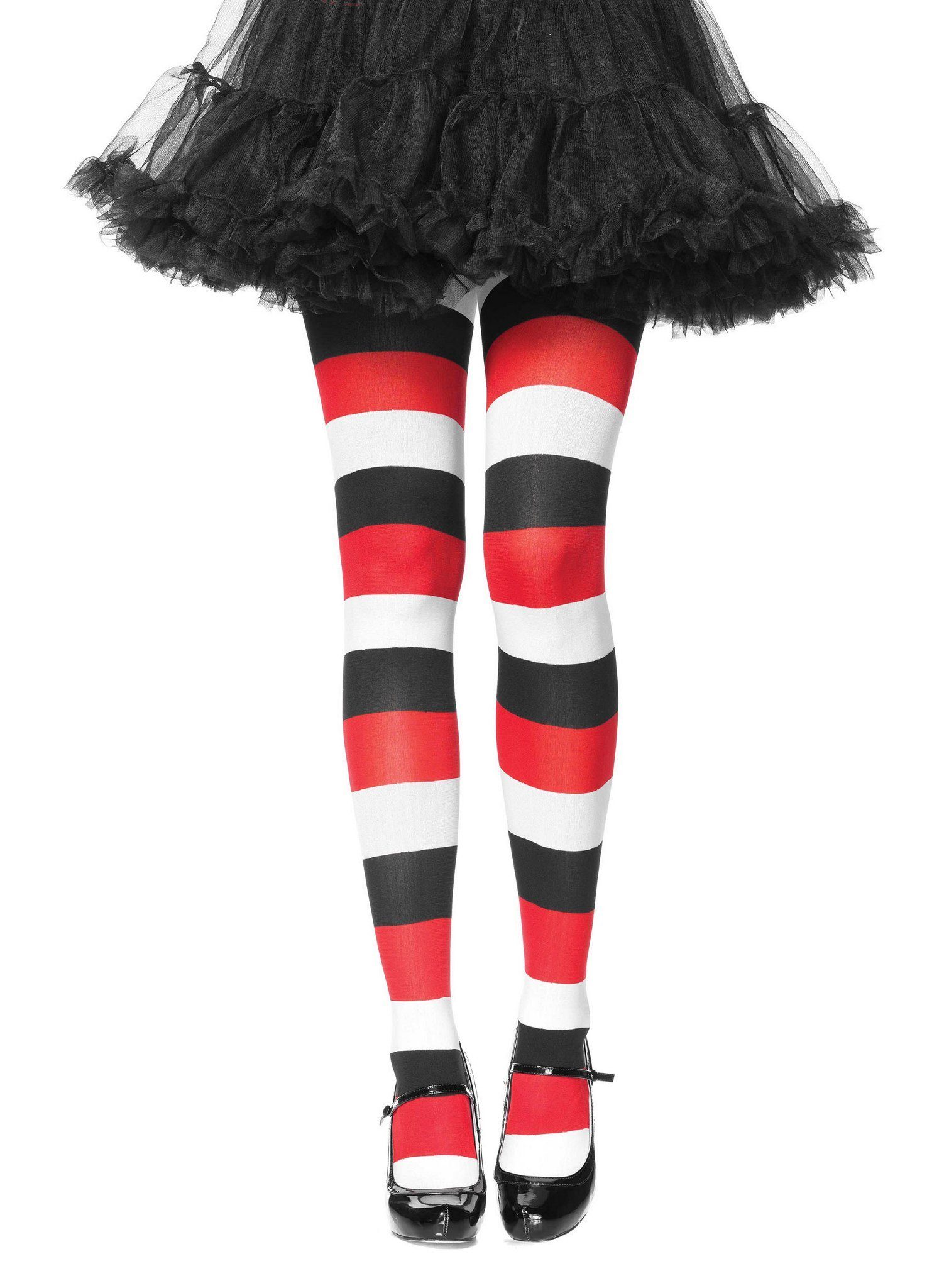 Leg Avenue Kostüm »Gestreifte Strumpfhose weiß-schwarz-rot«,  Feinstrumpfhose im Harlekina Look - ideal fürs Harley Quinn Kostüm online  kaufen | OTTO