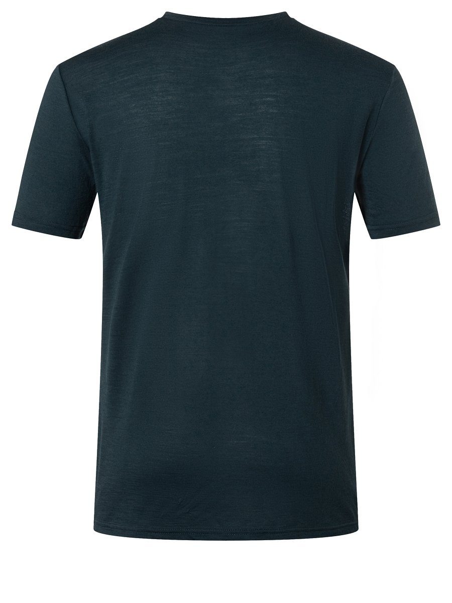 TEE funktioneller T-Shirt HILL M TRACE SUPER.NATURAL Blueberry/Various Merino Merino-Materialmix Print-Shirt