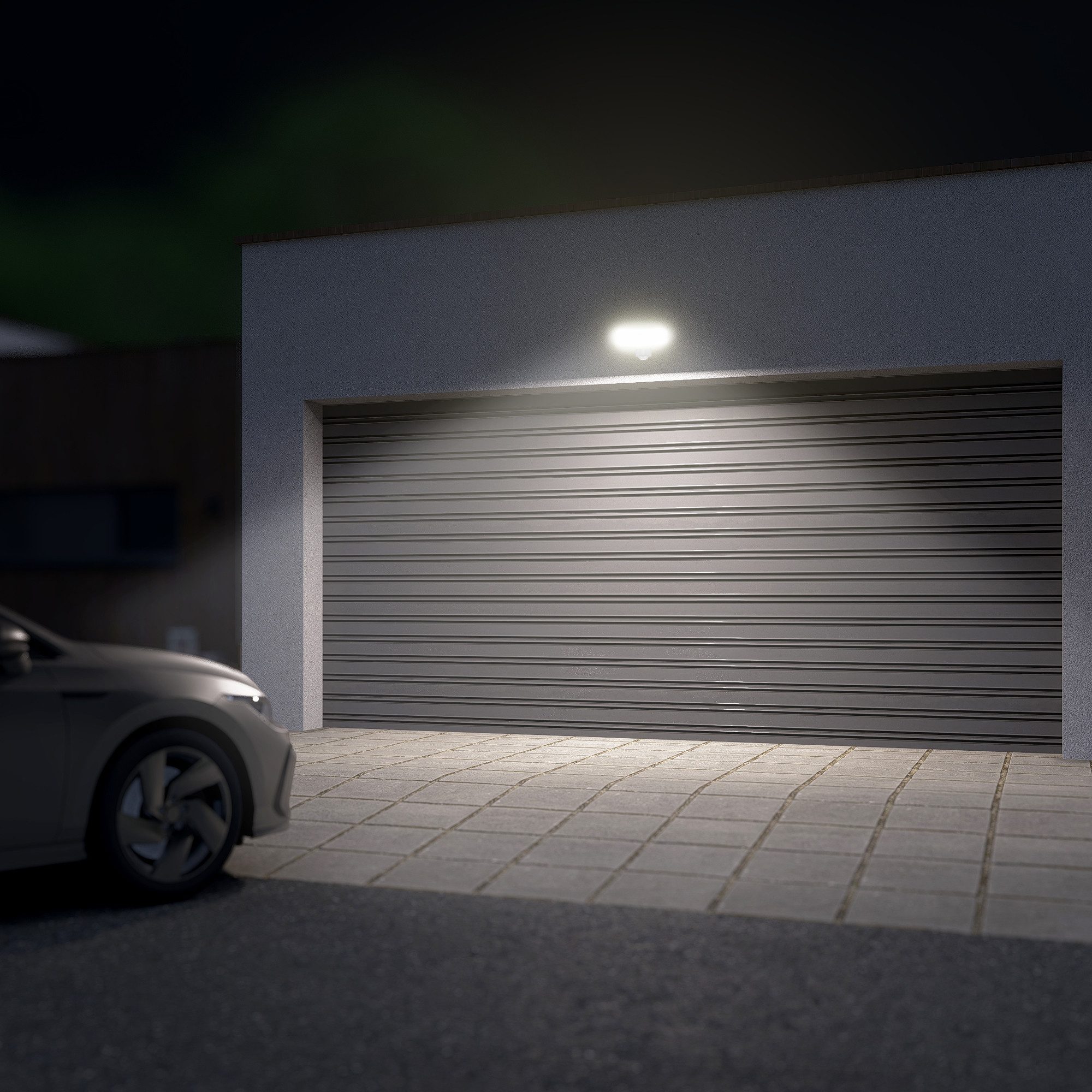 SSC-LUXon LED Außen-Wandleuchte ETHIR Außenwandleuchte mit Bewegungsmelder IP54 neutralweiß LED 230V, Neutralweiß – Bild 4 von 5