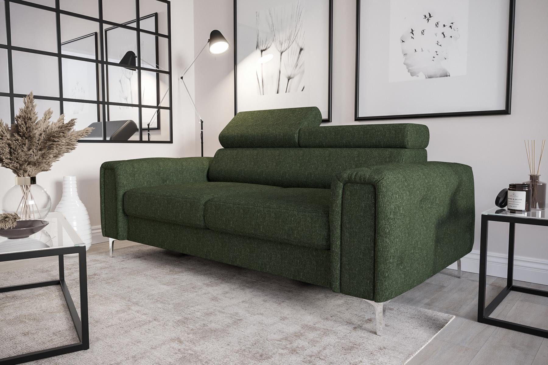 | JVmoebel | Luxus Europe Made Sofa 2-Sitzer Couch Sofa Möbel Grün Polster Grün in Sofa Designer Couchen Sitz, Grün