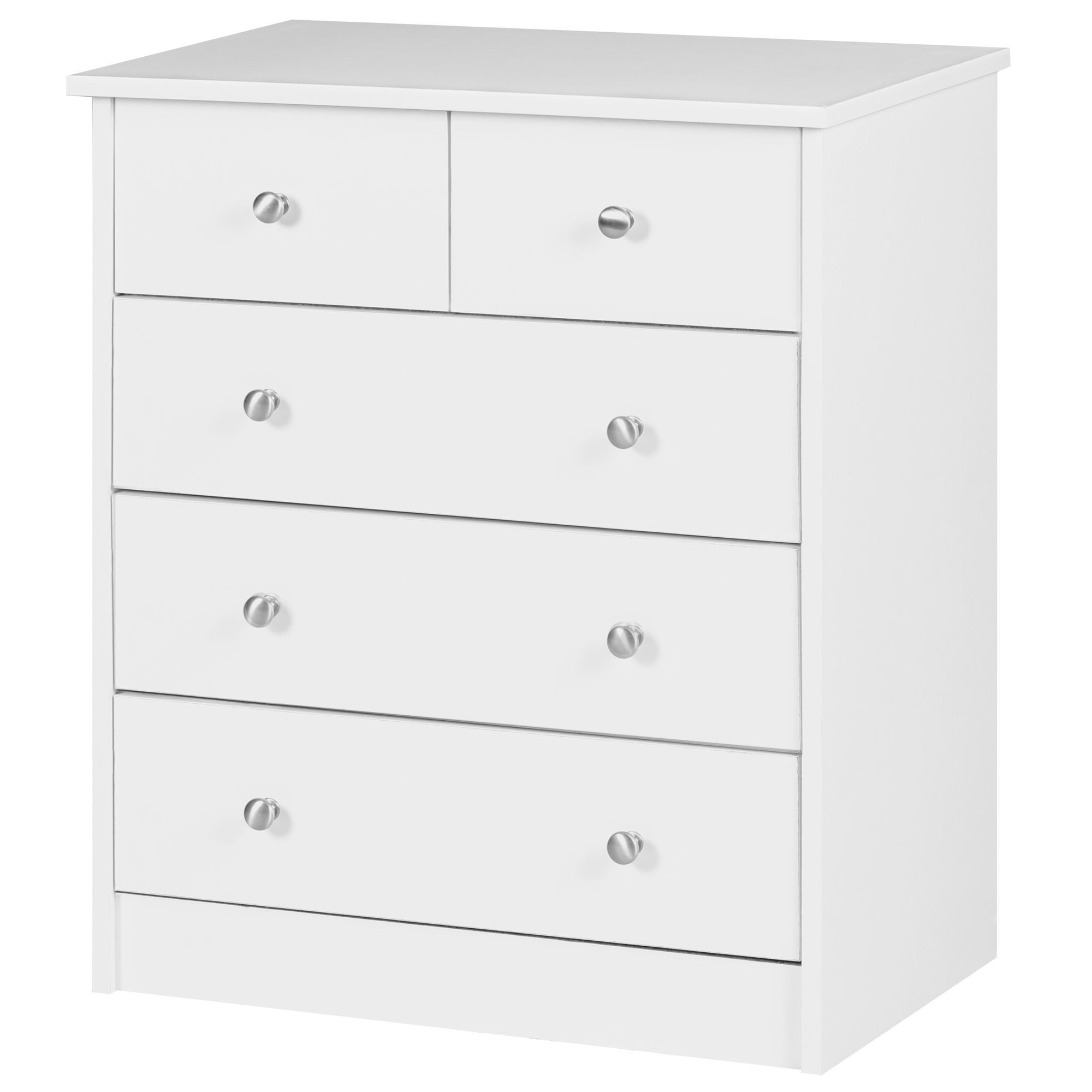 furnicato Kommode 5 Schubladen 60x70x35 cm Weiß (1 St), Stauraum-Kommode mit 5 Schubladen und Ablage für dein Esszimmer – Bild 3 von 4