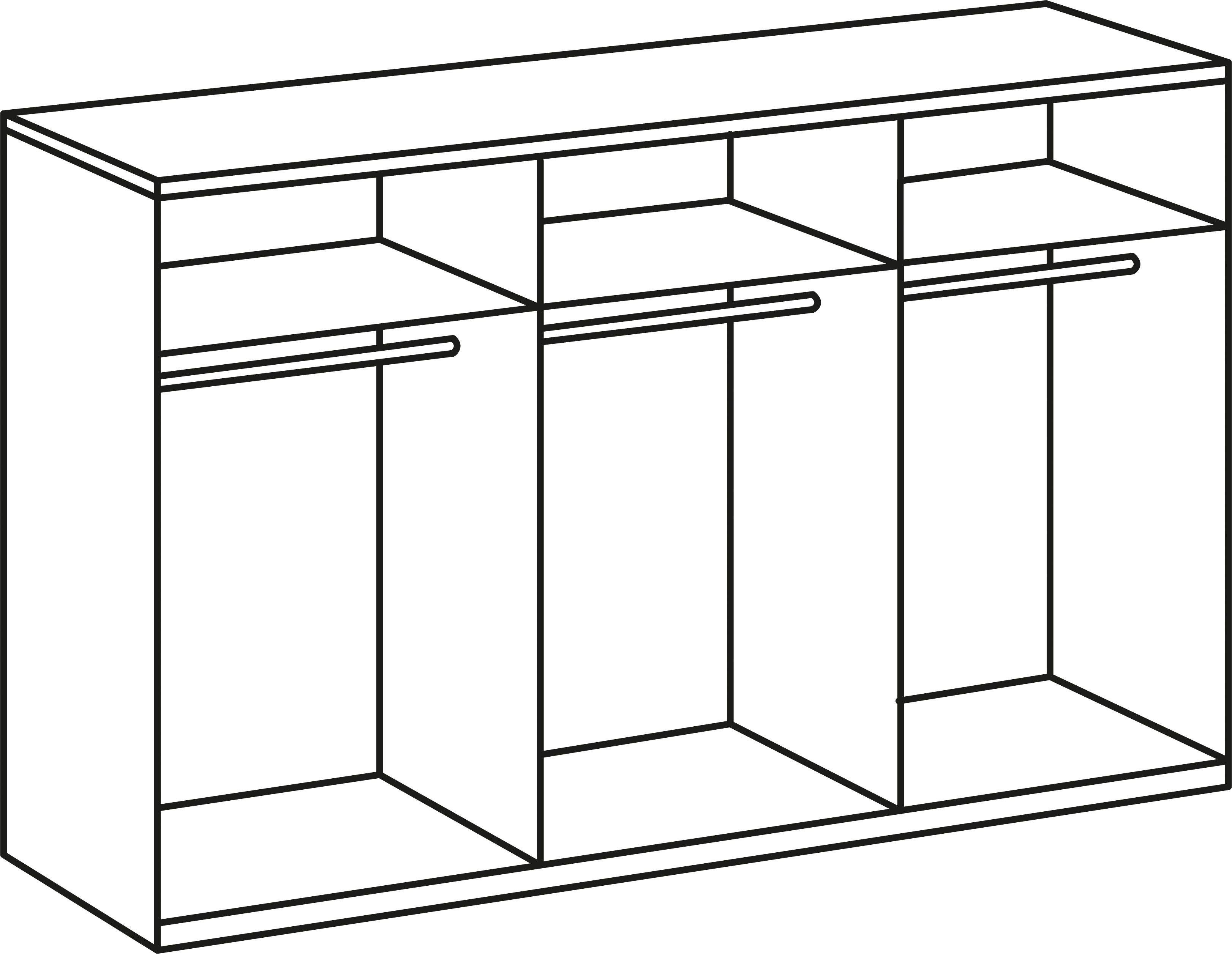 Wimex Kleiderschrank "New York mit Spiegeltüren", in 5 Breiten und 2 Höhen günstig online kaufen