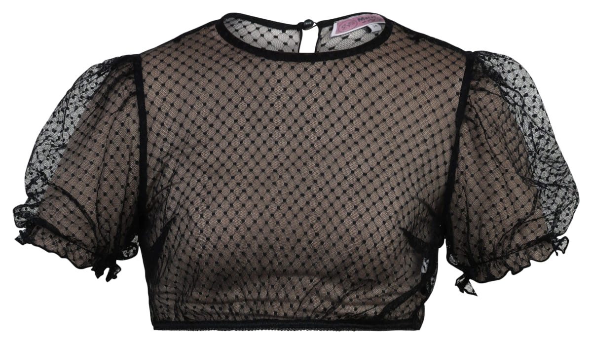 MarJo Dirndlbluse Dirndlbluse Altmünster schwarz