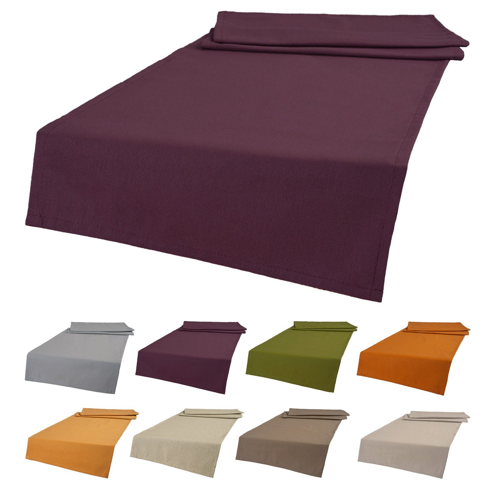 cm, einfarbig unifarben, (1-tlg, beties 40x130 ca. Wunschton Tischläufer Tischläufer 1 Stück), sukkulenten-violet