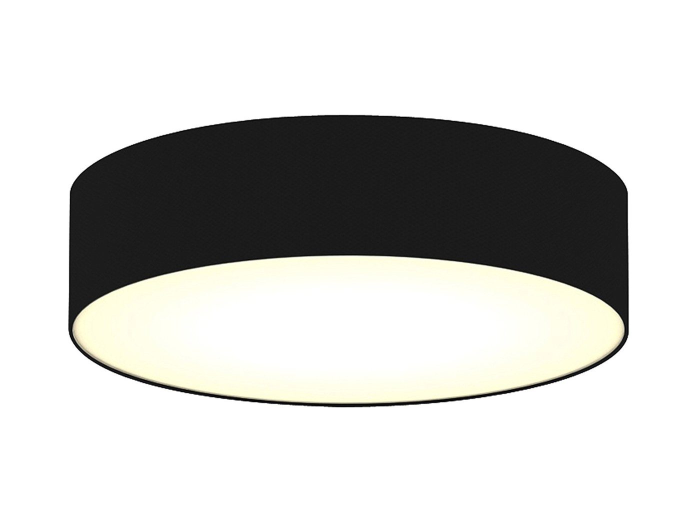 smartwares LED Deckenleuchte, Dimmfunktion, LED wechselbar, Warmweiß, mit Stoff Lampen-schirm Schwarz, Design-klassiker Treppenhaus, Ø 40cm