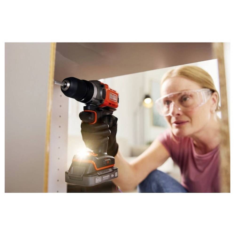 Black + Decker Akku-Schrauber Akku-Bohrschrauber 18 V Li-Ion ohne Akku, ohne Ladegerät, inkl. Koffer, ohne Akku, ohne Ladegerät, inkl. Koffer