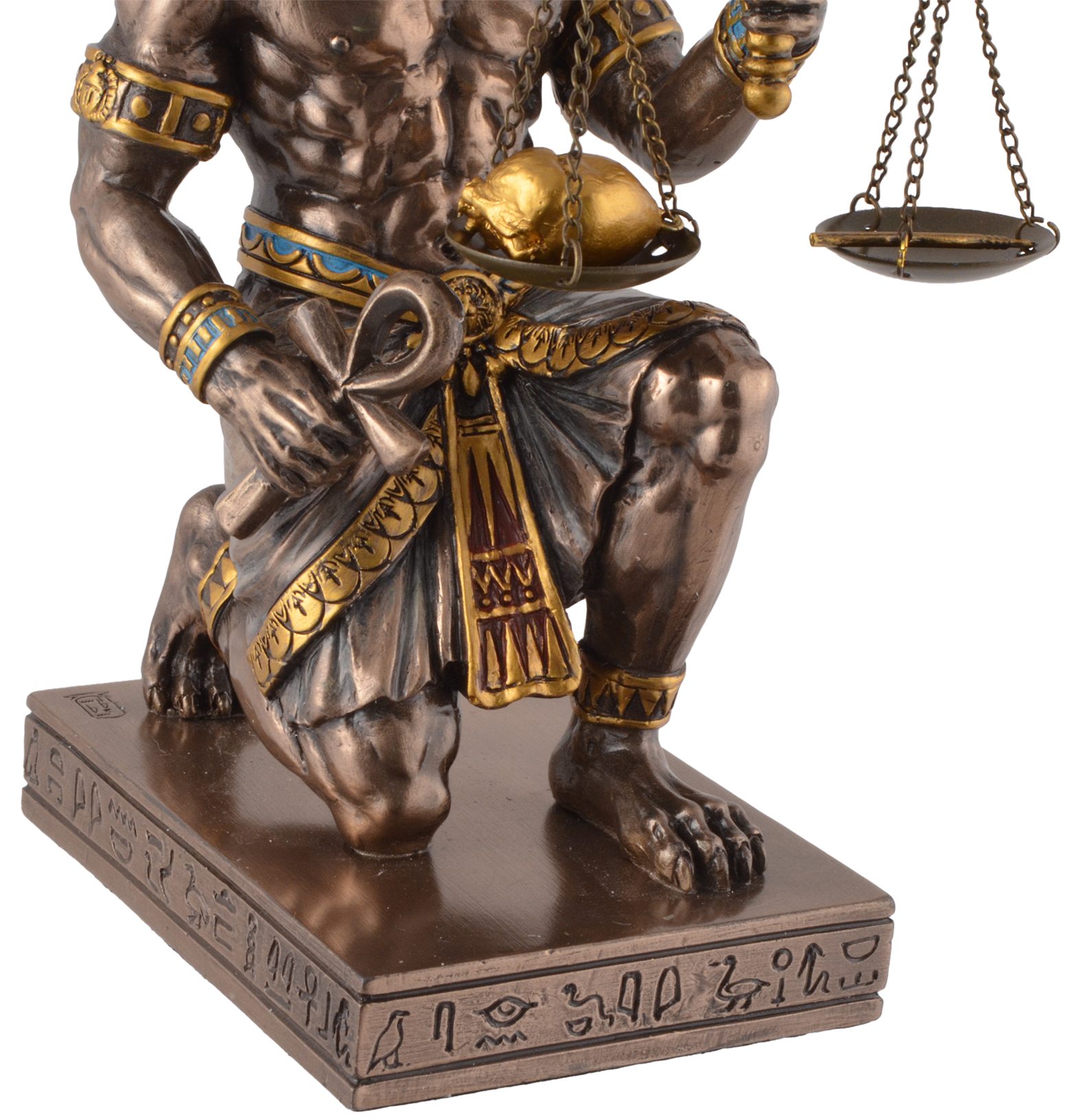 bronziert Veronese, Anubis bronziert, Dekofigur - Vogler mit LxBxH Knieender Gmbh Veronese, ca. direct Anubis, und coloriert Seelenwaage 11x10x19 cm by Größe:
