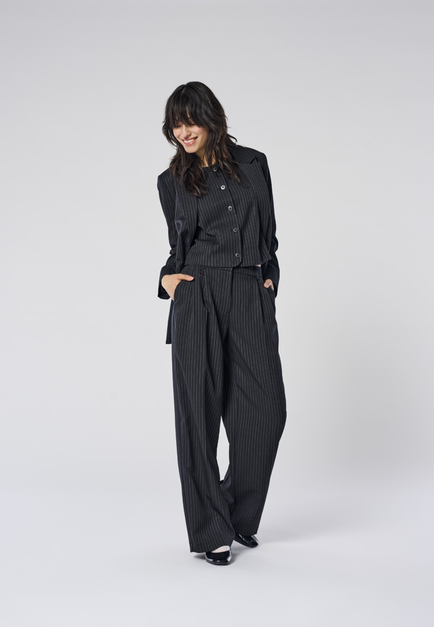 ONLY Anzughose ONLREINA HW PLEAT STR PINS PANT TLR NOOS