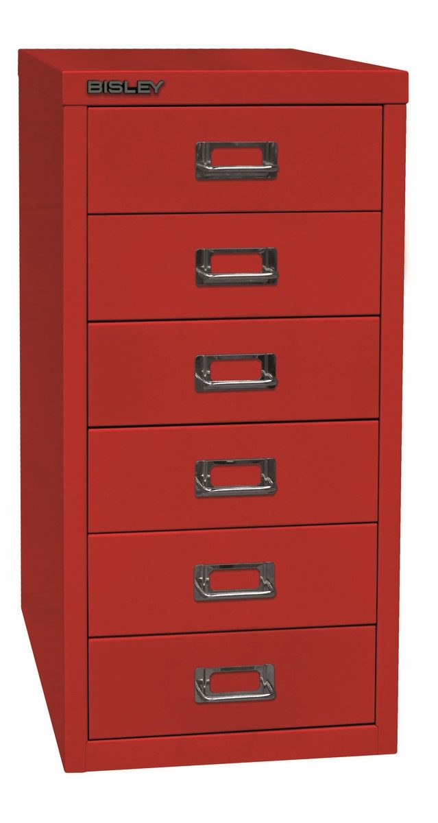 Bisley Aktenschrank MultiDrawer Schubladenschrank in Kardinalrot - Maße: H 59 x B 28 x T 38 cm