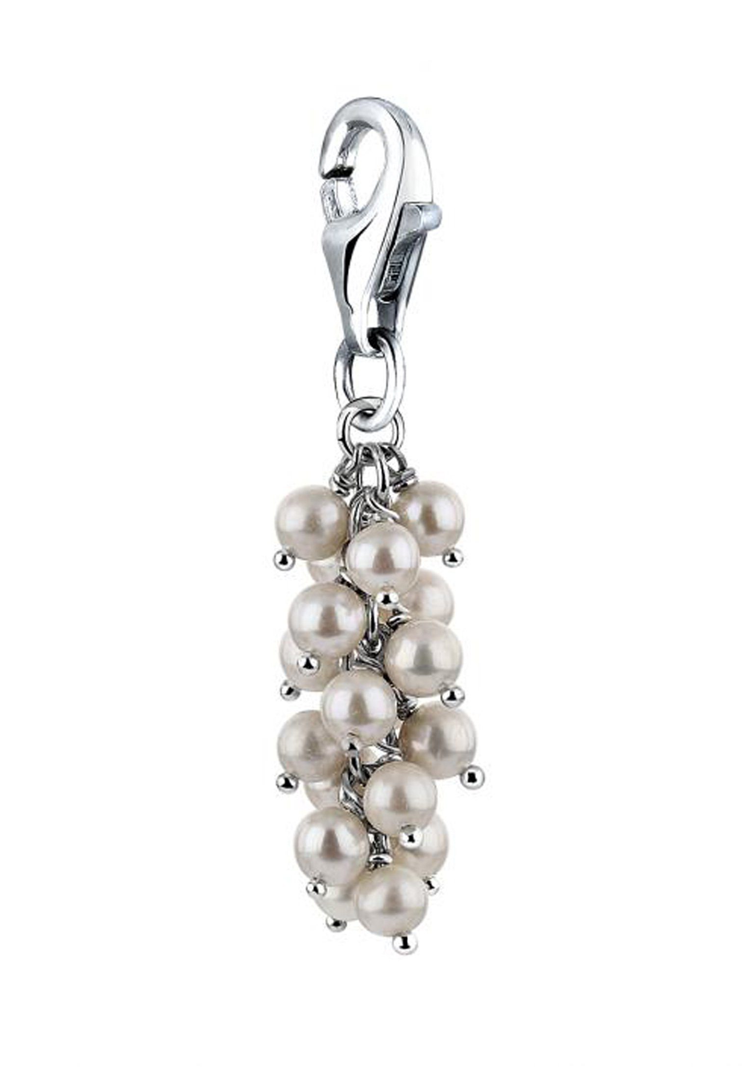 Nenalina Charm Perle Anhänger Drop Süßwasserzuchtperlen 925 Silber