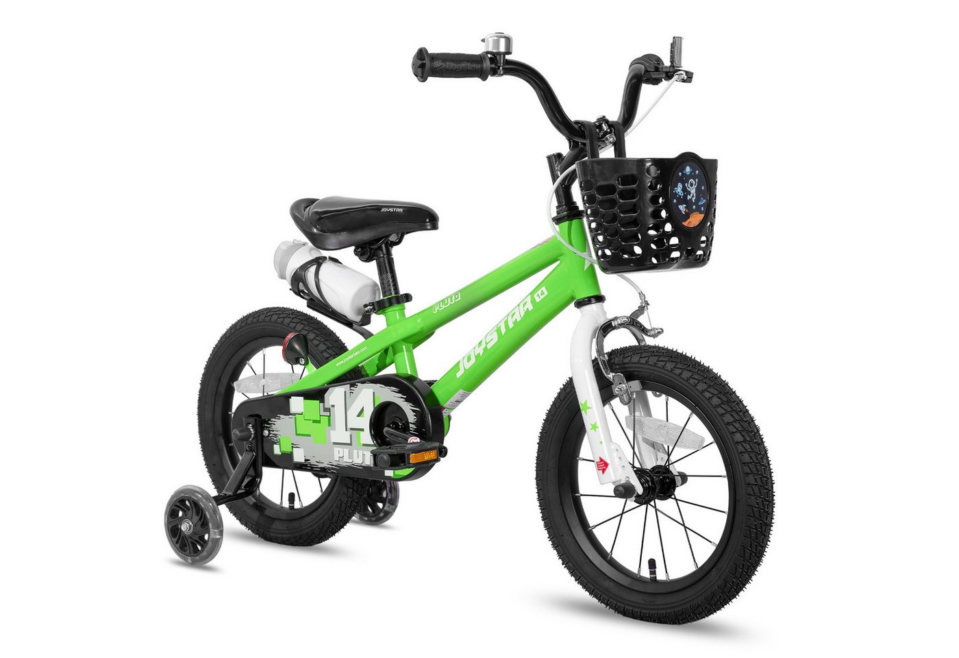 JOYSTAR Kinderfahrrad 12/14 /16/18/20 Zoll fahrrad für Jungen und Mädchen 3-12 Jahre, Mit Korb, Stützrädern, Fahrradklingel, Flaschenhalter, Kettenabdeckung