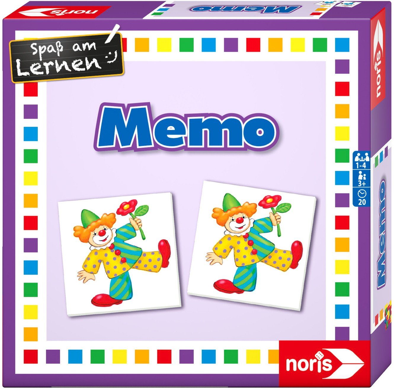 Noris Spiel, 24 Karten Kinderspiel Legekartenspiel Memo 608985665