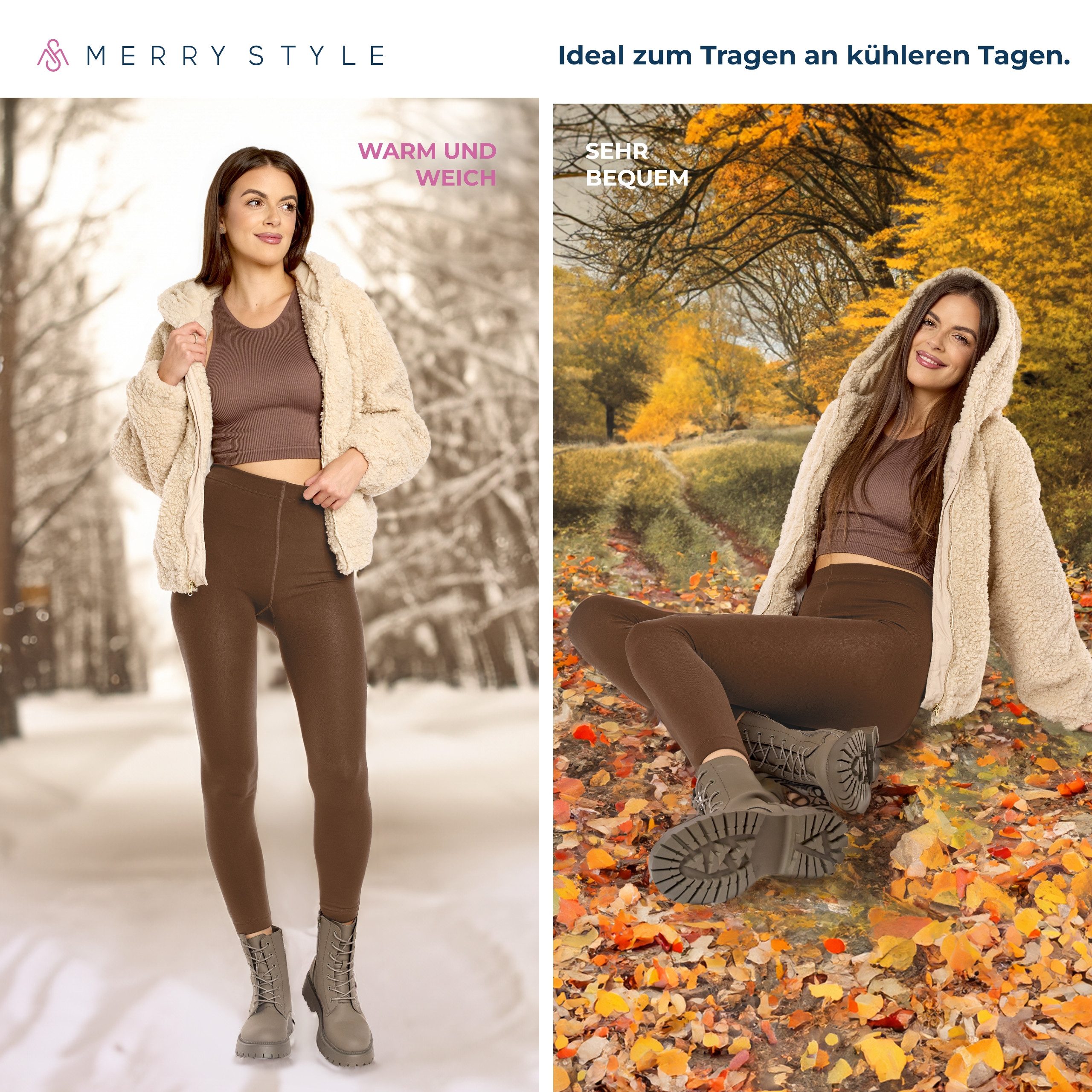 Merry Style Leggings 2er Pack Damen Thermo Leggings Gefütterte Thermoleggings MS-ATX-441 (1-tlg) – Bild 5 von 5