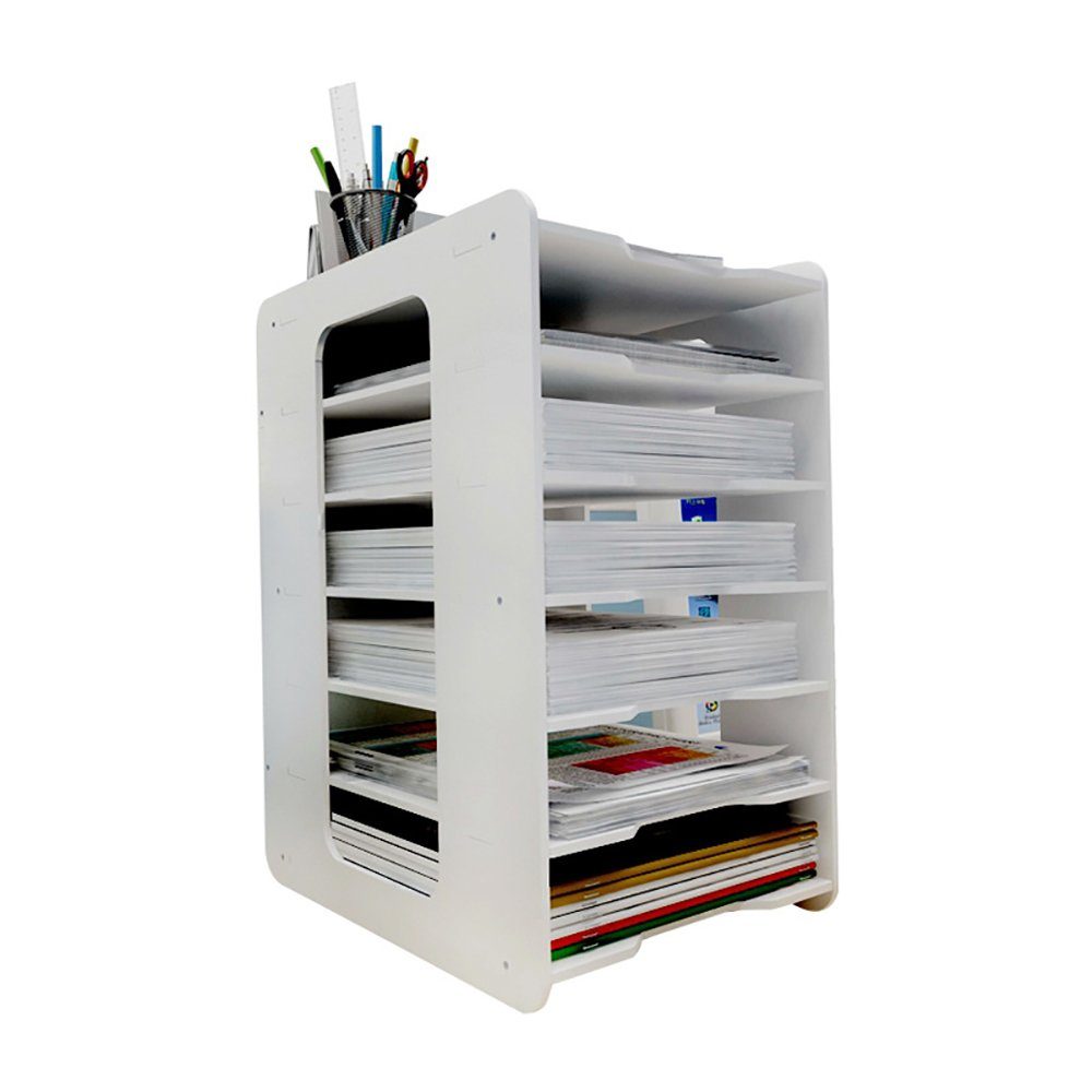 Schubladenbox, 7 Schreibtisch GelldG Organizer A4-Papierhalter Ablagefächer Organizer,