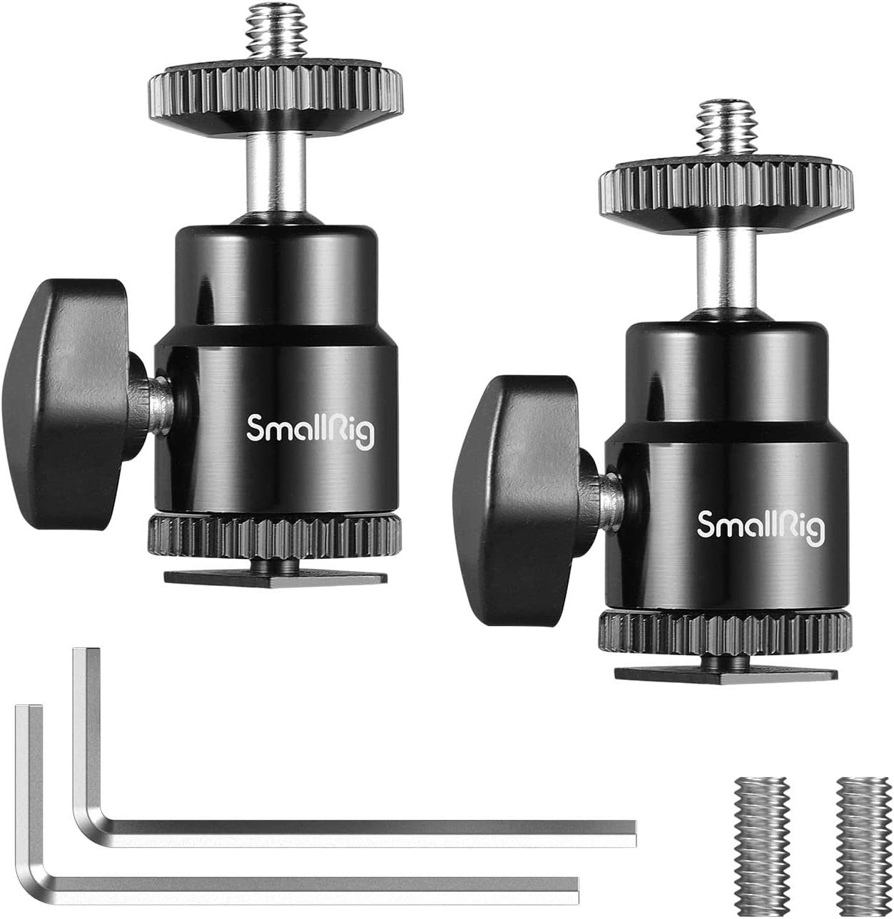 SmallRig Mini Stativkopf Kugelkopf 1/4, 360° Drehbar, 2 Stück Kamerastativ