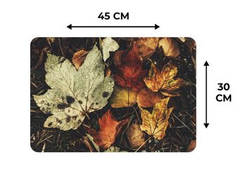 Platzset, Herbstblätter - Herbst - Jahreszeiten - Natur, MuchoWow, (6-St), Platzset, Platzdecken, Platzmatte, Tischmatten, Schmutzabweisend