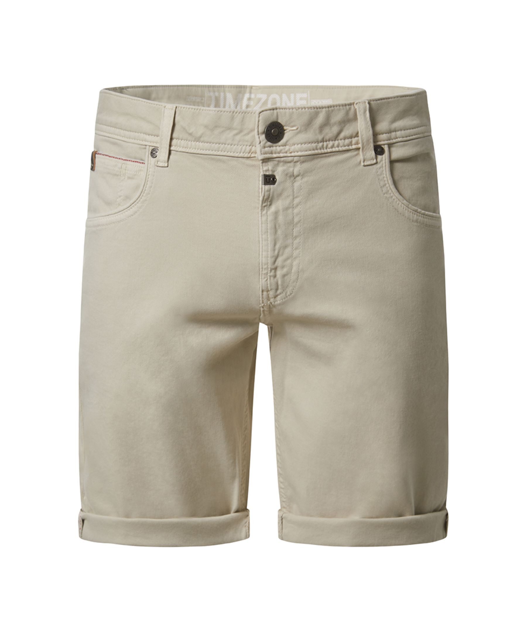 TIMEZONE Chinoshorts Elegant kurz geschnittene Slim Fit Mode Reißverschluss Einfarbig (1-tlg) Slim ScottyTZ Short