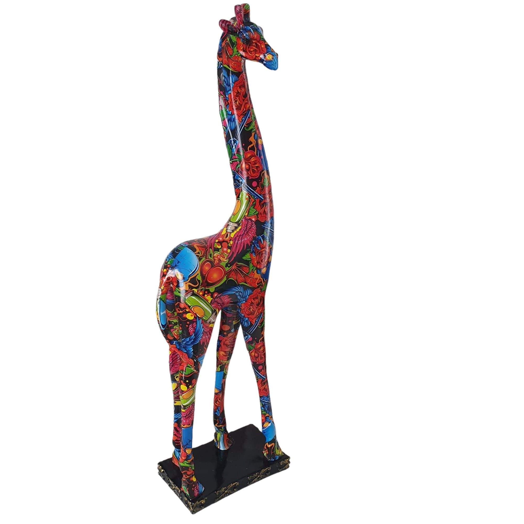 Aspinaworld Skulptur Street Art Giraffen Figur Graffiti style 47 cm, Moderne Dekofigur