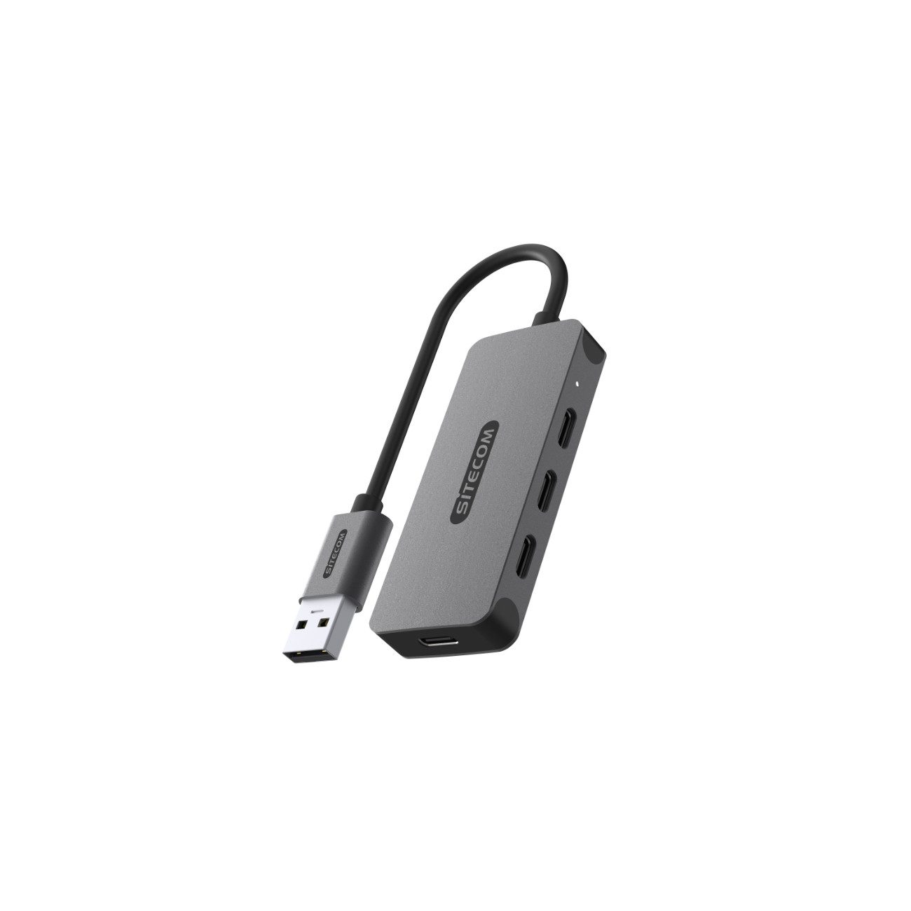 Sitecom CN-5008 USB-Adapter USB-A Stecker zu USB-C Buchse, 15 cm, USB-A zu 4x USB-C, 5 Gbit/s, 7,5 W pro Port, Plug & Play