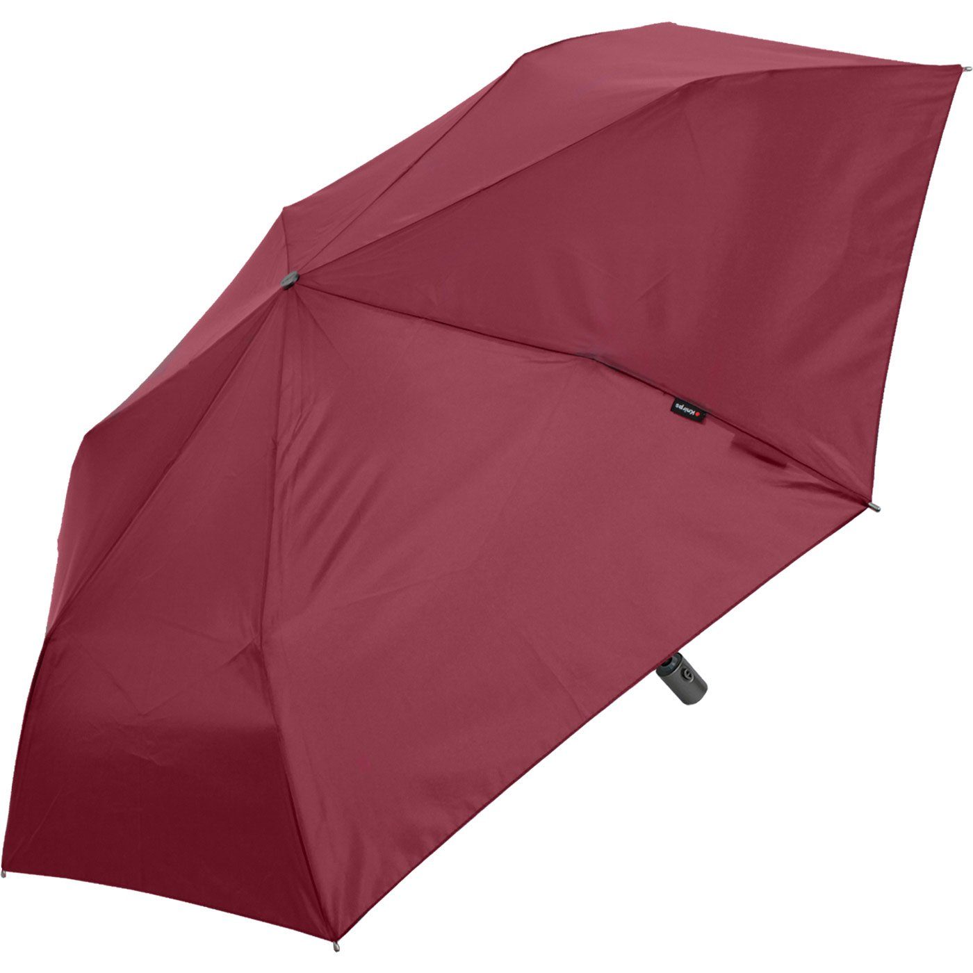 Knirps® Taschenregenschirm Slim Duomatic leicht Automatik, dabei, immer klein mit Auf-Zu in passt und Tasche bordeaux jede