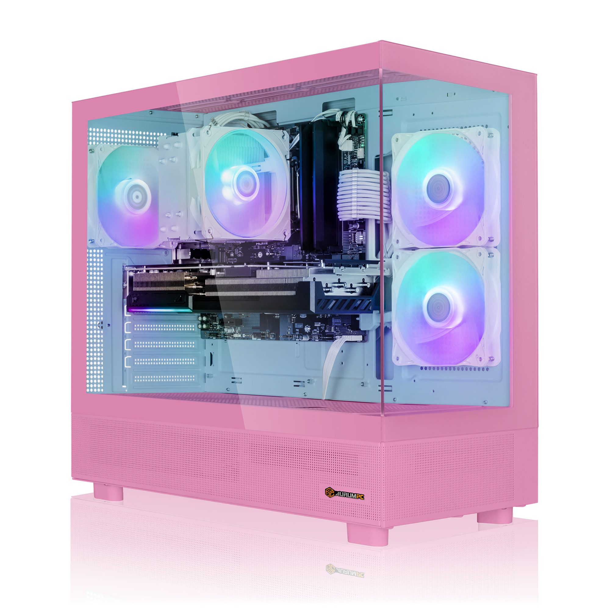 AurumPC R7 7800X3D mit RX9060XT 16GB und 16GB DDR5 RAM Pink Edition Gaming-PC (AMD Ryzen 7 7800X3D, Radeon RX 9060 XT, 16 GB RAM, 1000 GB SSD, Luftkühlung, Windows 11, WLAN)