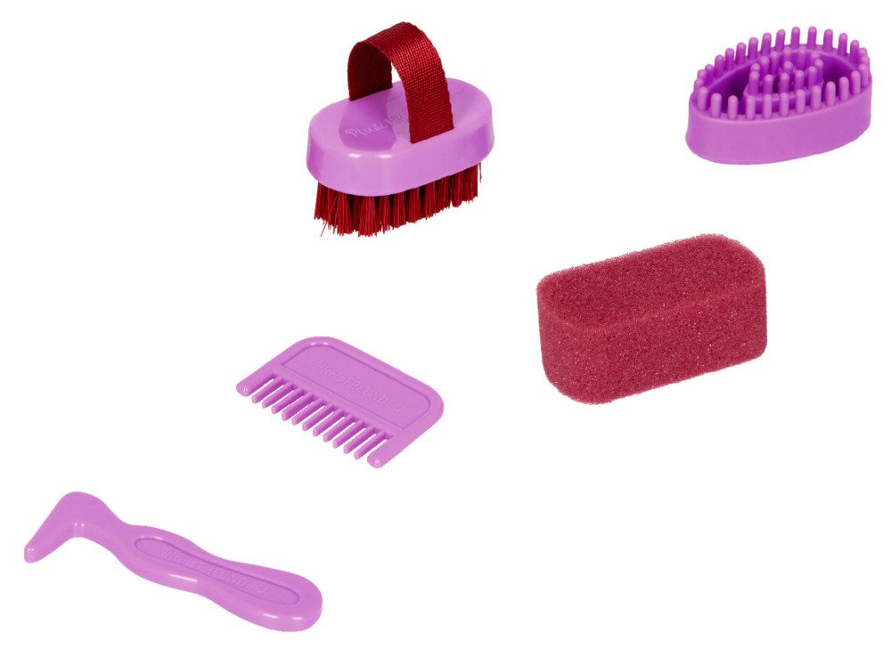 COPPENRATH DIE SPIEGELBURG Fellbürste Mini-Putzzeug - Pferdefreunde, (Set, 6-tlg), Set aus Kunststoff