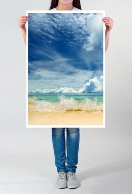Sinus Art Poster 60x90cm Poster Landschaftsfotografie  Traumstrand bei Sonnenschein