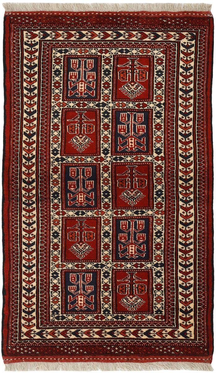 Orientteppich Turkaman 81x127 Handgeknüpfter Orientteppich / Perserteppich, Nain Trading, rechteckig, Höhe: 6 mm
