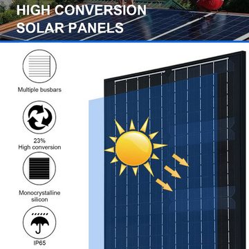 GLIESE Solarmodul Solarpanel 12V Solarmodul Monokristallines Silizium