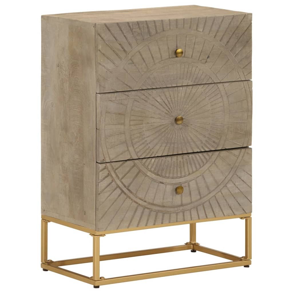 vidaXL Kommode Kommode 55x30x76 cm Massivholz und Eisen (1 St)