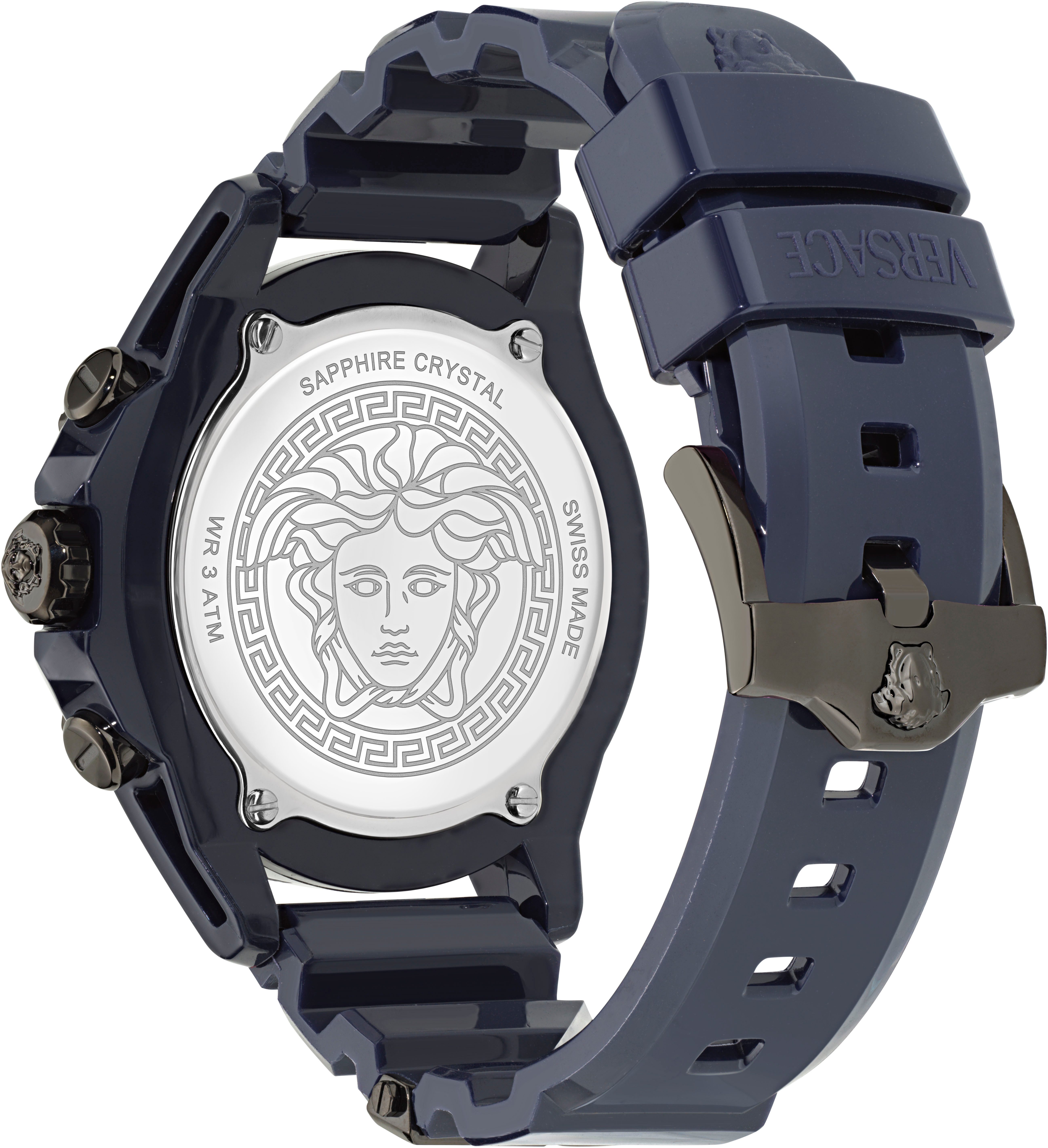 Versace Chronograph ICON ACTIVE VE8P00624, Quarzuhr, Armbanduhr, Damenuhr, Herrenuhr, Swiss Made, Polyurethanband