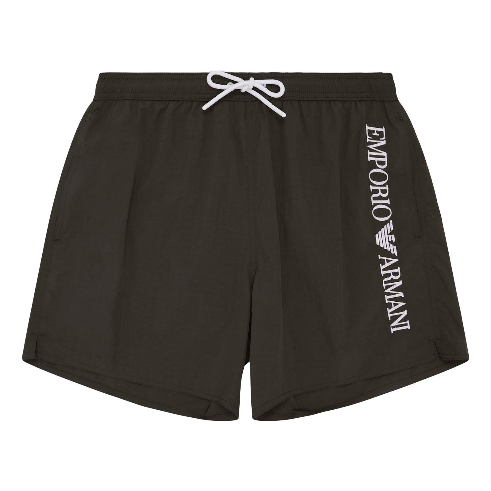 Emporio Armani Boxer-Badehose Mid Boxer Beachwear mit vertikalem Markenschriftzug