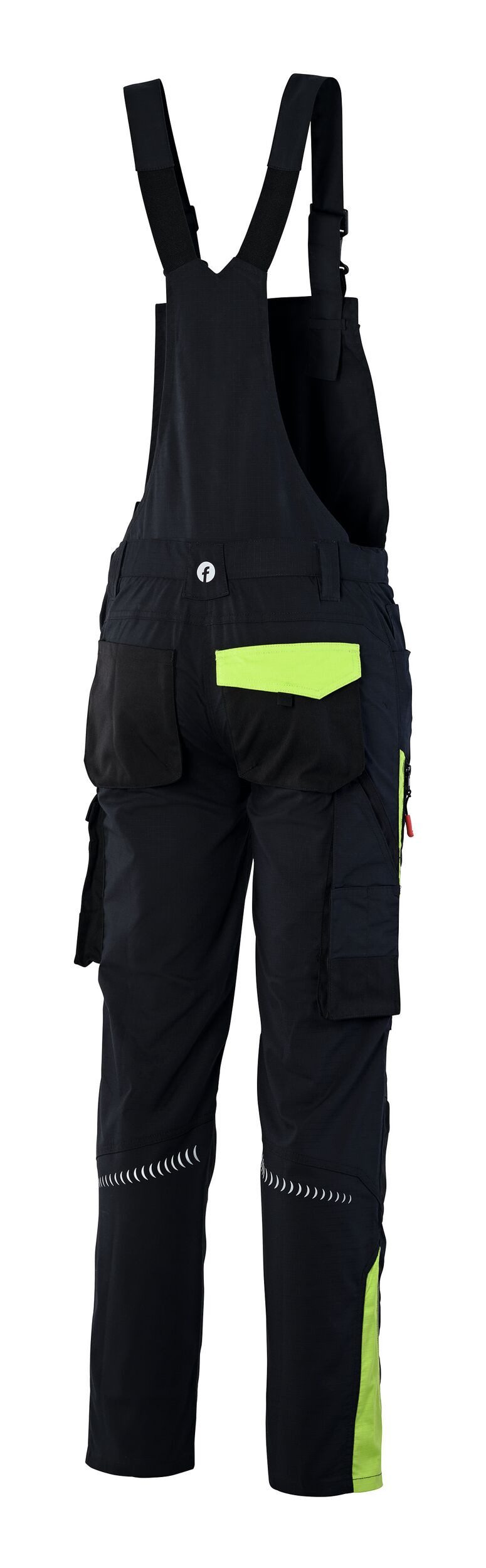fortis Latzhose Damen Performance schwarz/lime günstig online kaufen