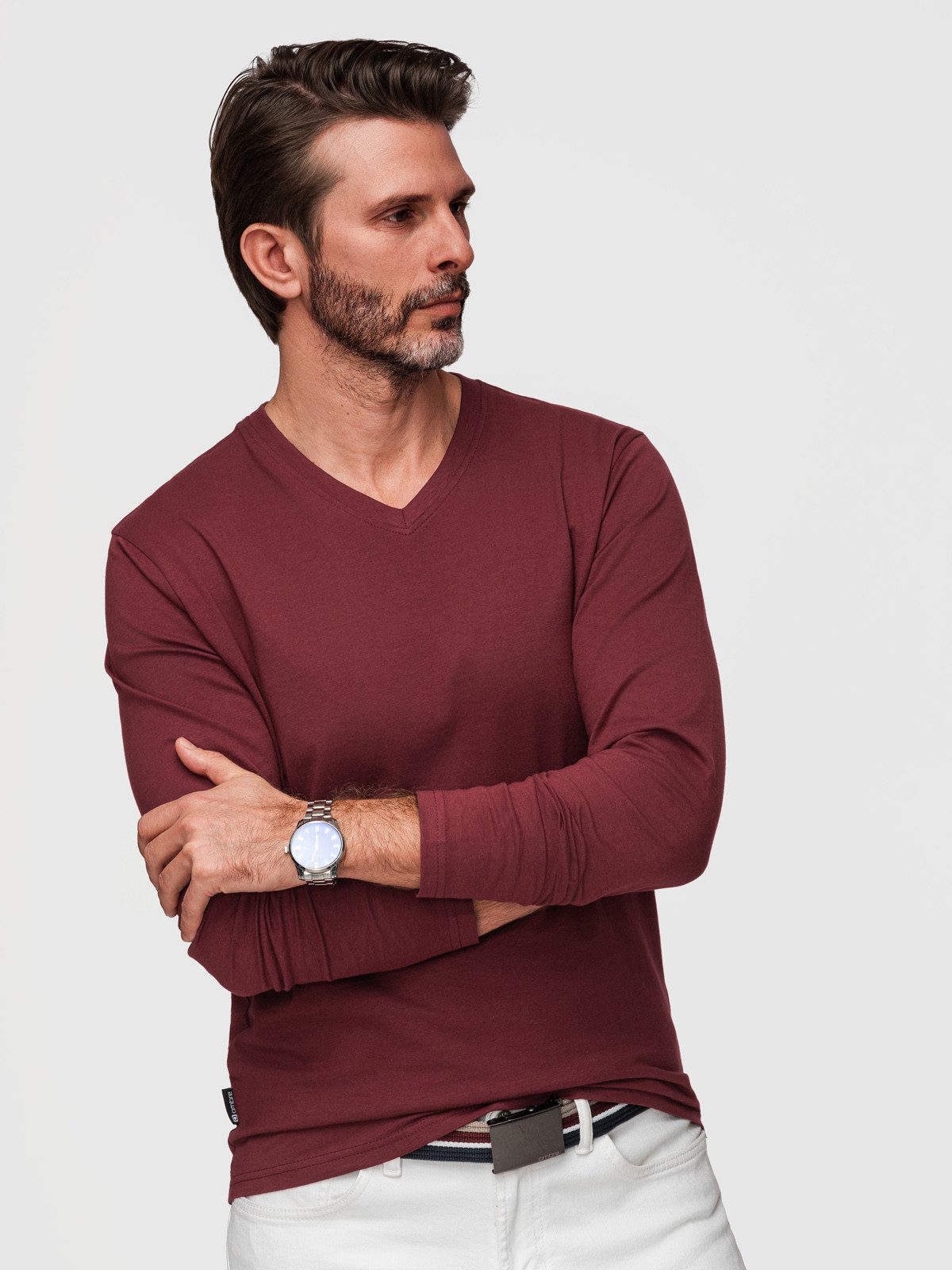 OMBRE Longsleeve Longsleeve für Herren mit V-Ausschnitt.