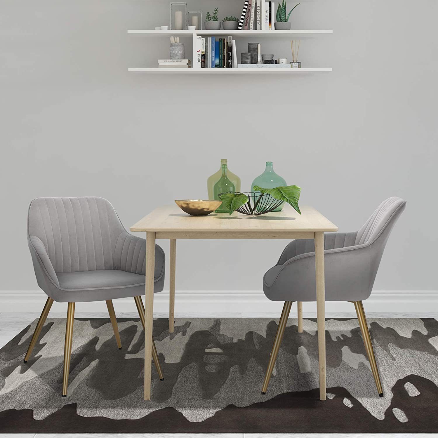 EUGAD Polsterstuhl (1 St), Metallbeine und Samtbezug, bis 120 kg belastbar günstig online kaufen