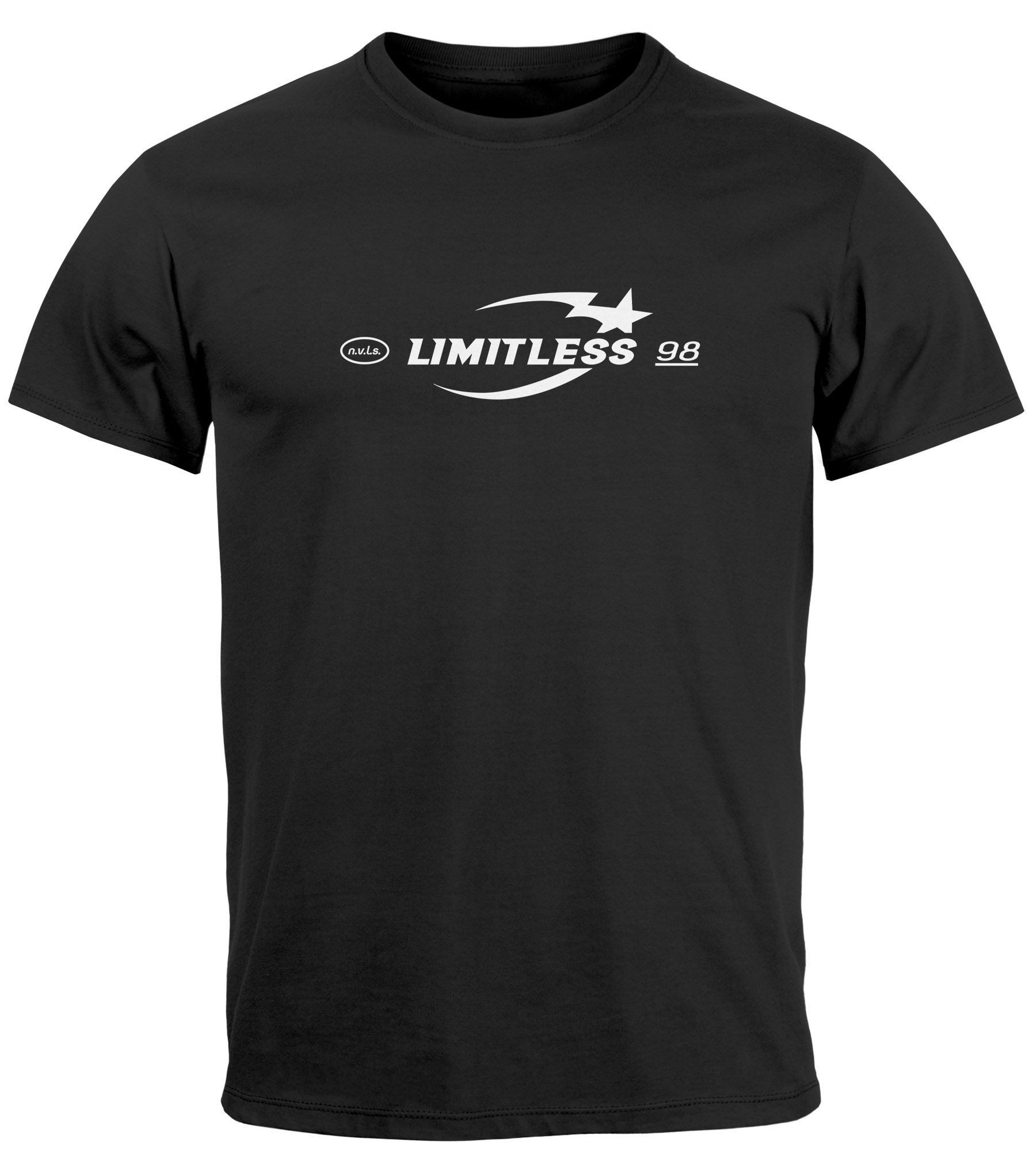 Neverless Print-Shirt Herren T-Shirt Print Limitless Grenzenlos Icon Typographie Schriftzug mit Print