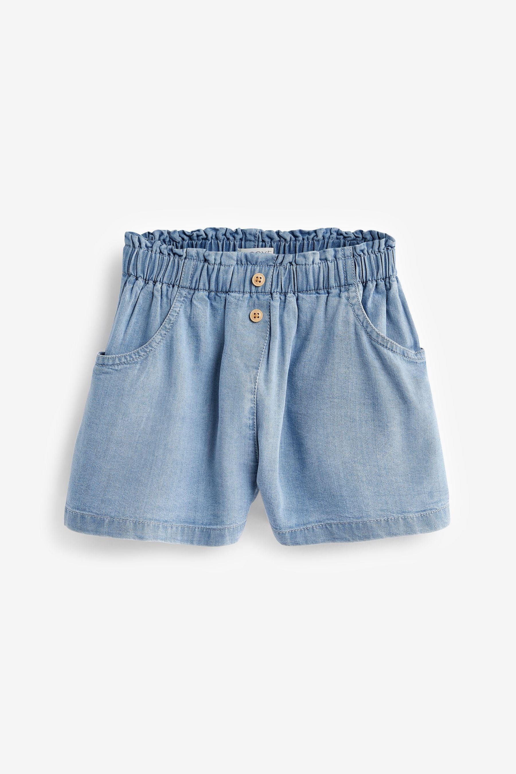 Next Shorts Shorts mit Knöpfen (1-tlg) Denim