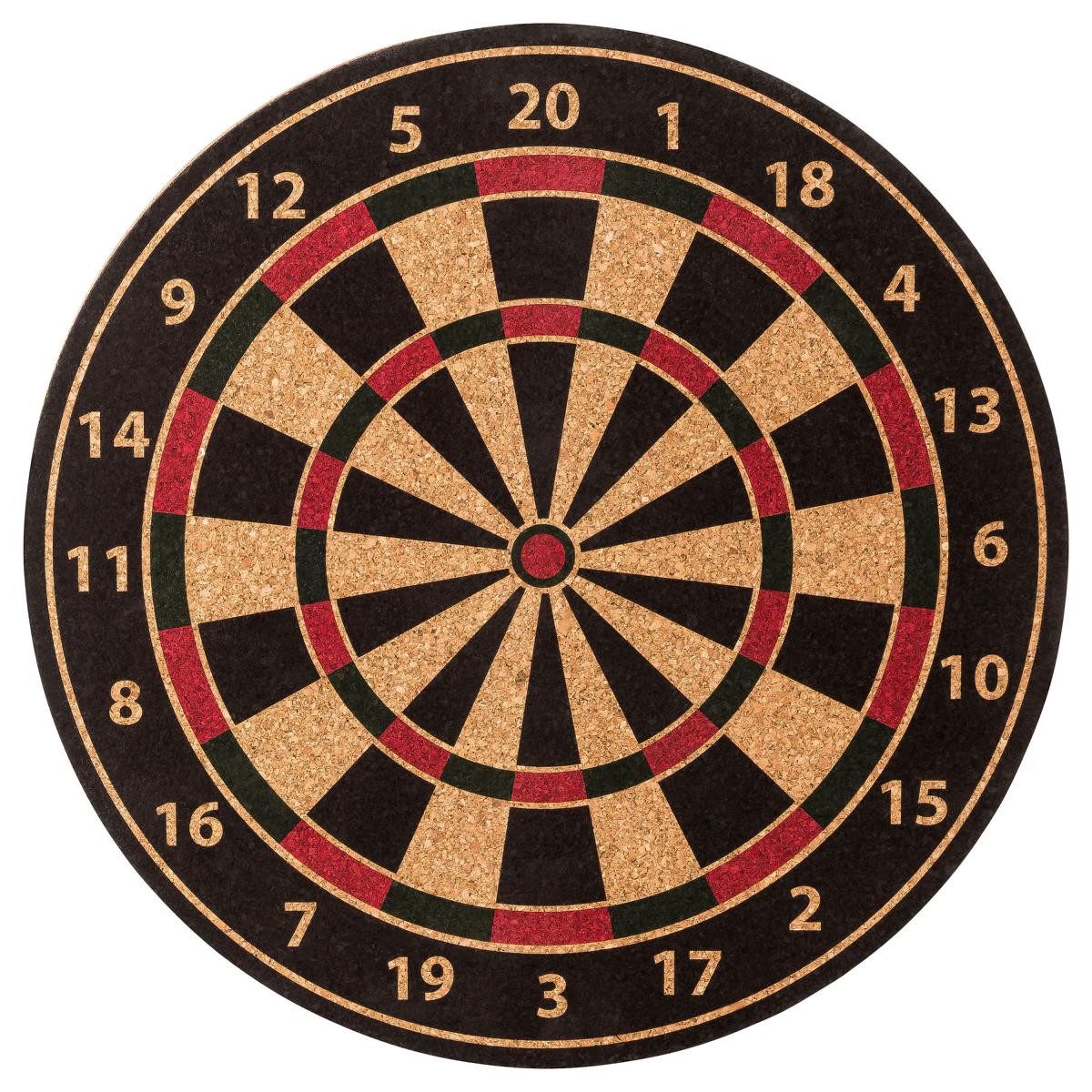 Dartscheibe Dartscheibe Dartboard aus Presskork mit dem Durchmesser 45cm