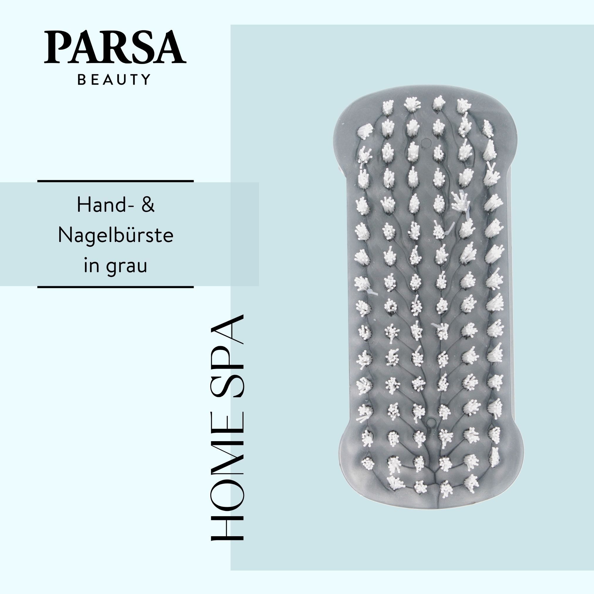 PARSA Beauty Nagelbürste PARSA Beauty ESSENTIAL Nagelbürste silber – doppelseitig & hygienisch