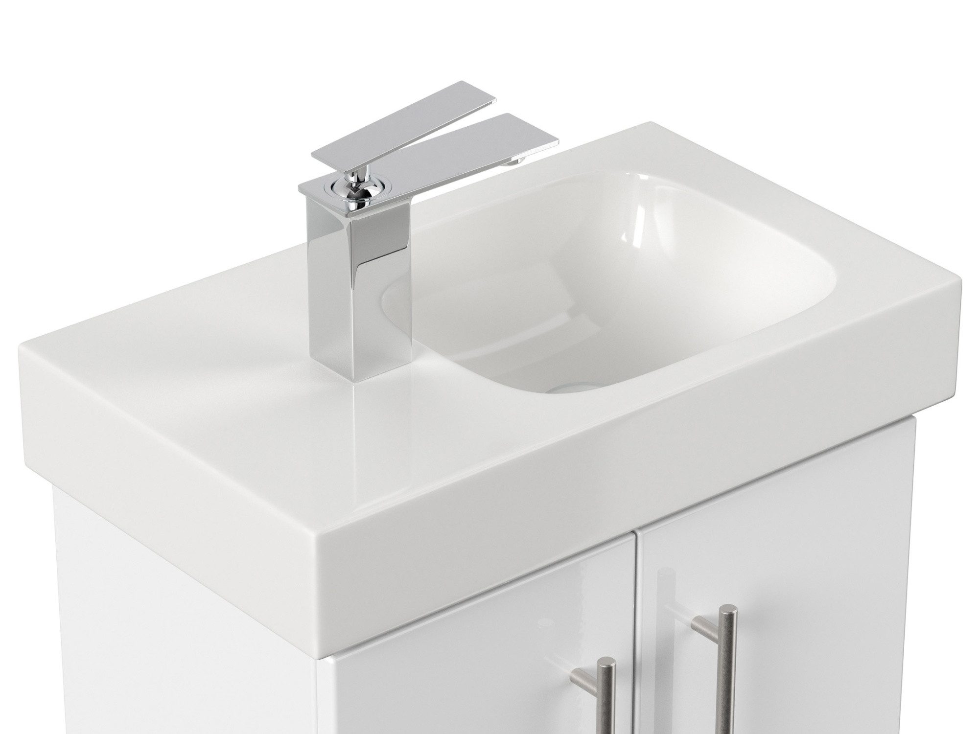 Magnolia Home Waschtisch Geberit Icon XS 53 cm links Waschbecken