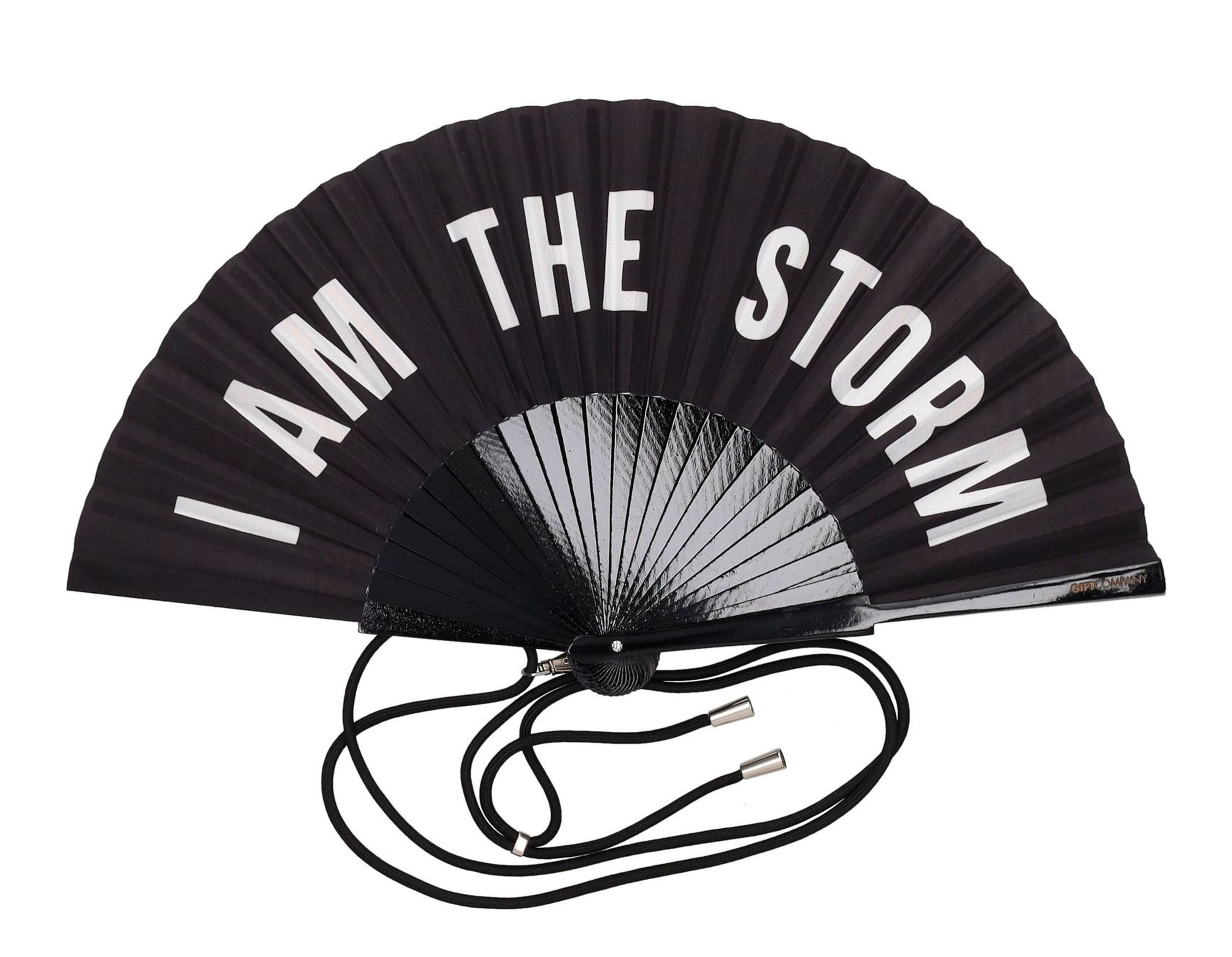 Giftcompany Handfächer Giftcompany - Handfächer Fächer Fififan "I AM THE STORM" Schwarz Weiß