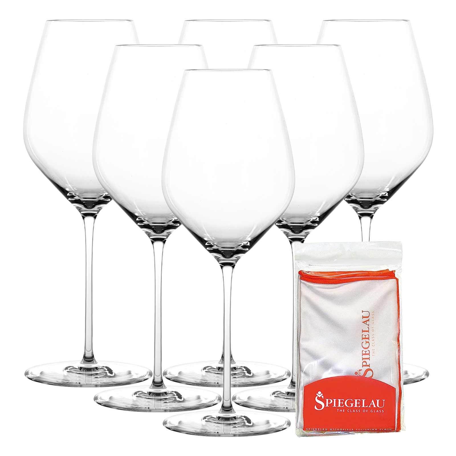 SPIEGELAU Weinglas Hi-Lite Universalgläser + Poliertuch 510 ml, Glas