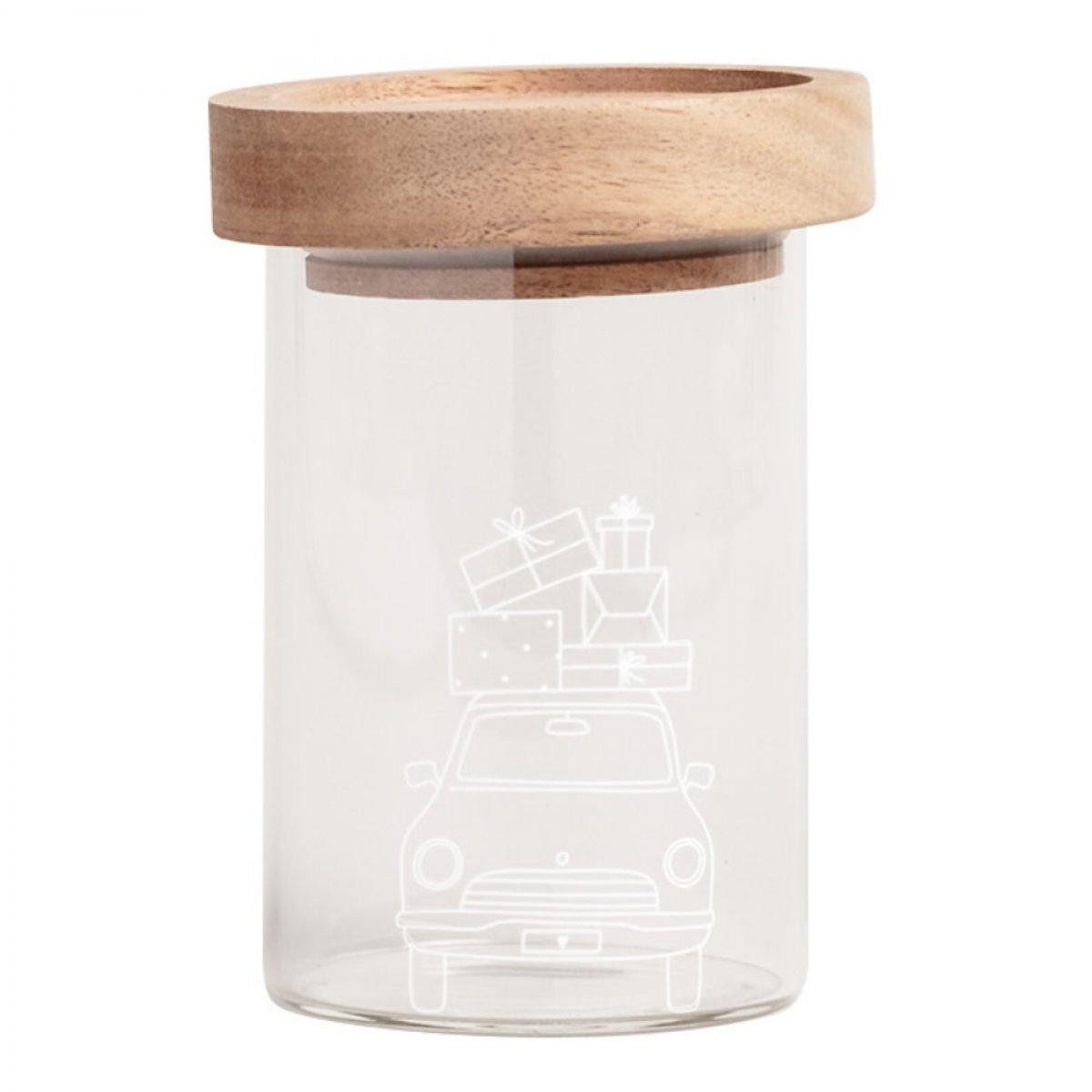 Eulenschnitt Keksdose Vorratsglas Christmas Car (7x10cm)