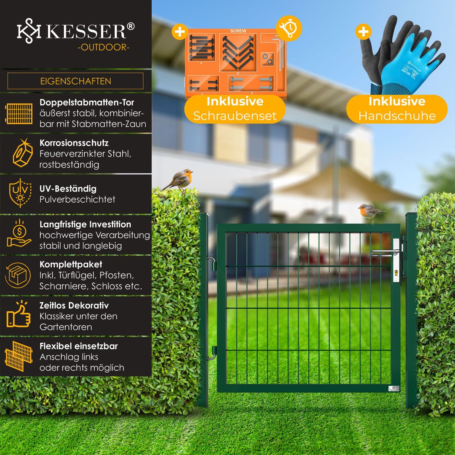 KESSER Gartentor, Gartentor Premium Gartentür aus günstig online kaufen