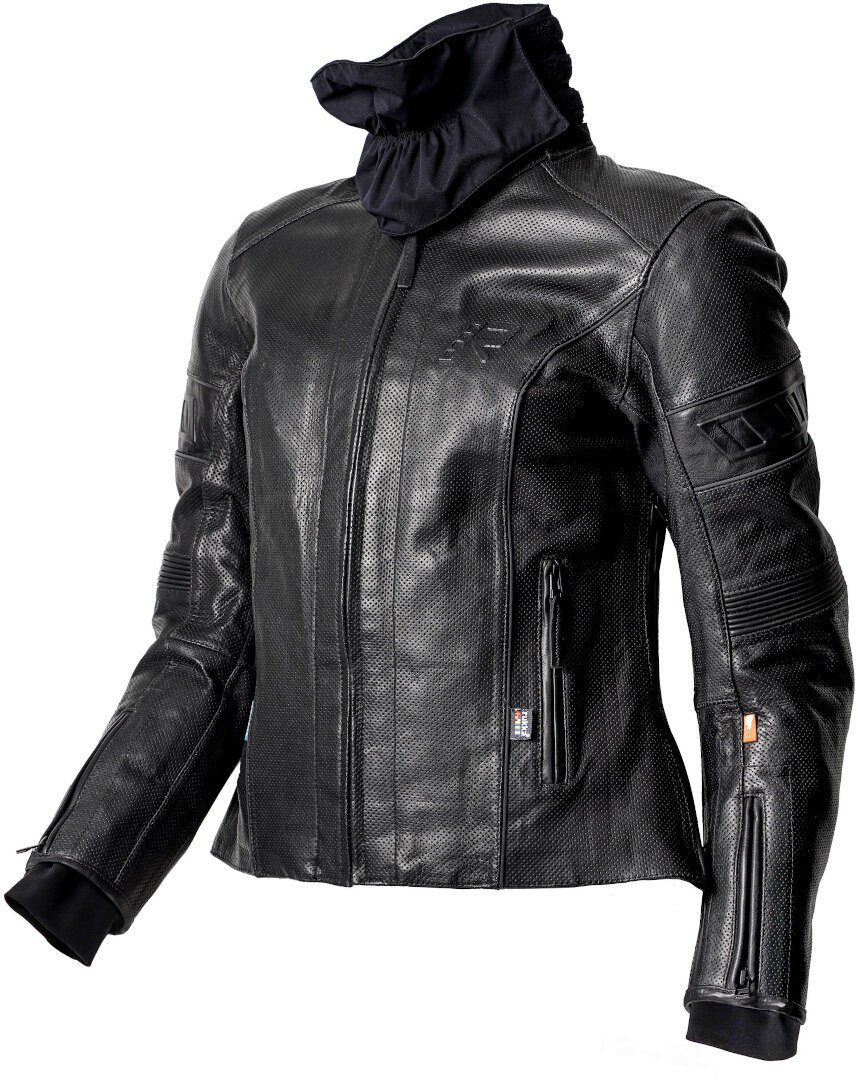 Rukka Motorradjacke Aramissy Damen Motorrad Lederjacke 3-Lagen-Laminat,Rückenprotektor enthalten,herausnehmbares Innenfu